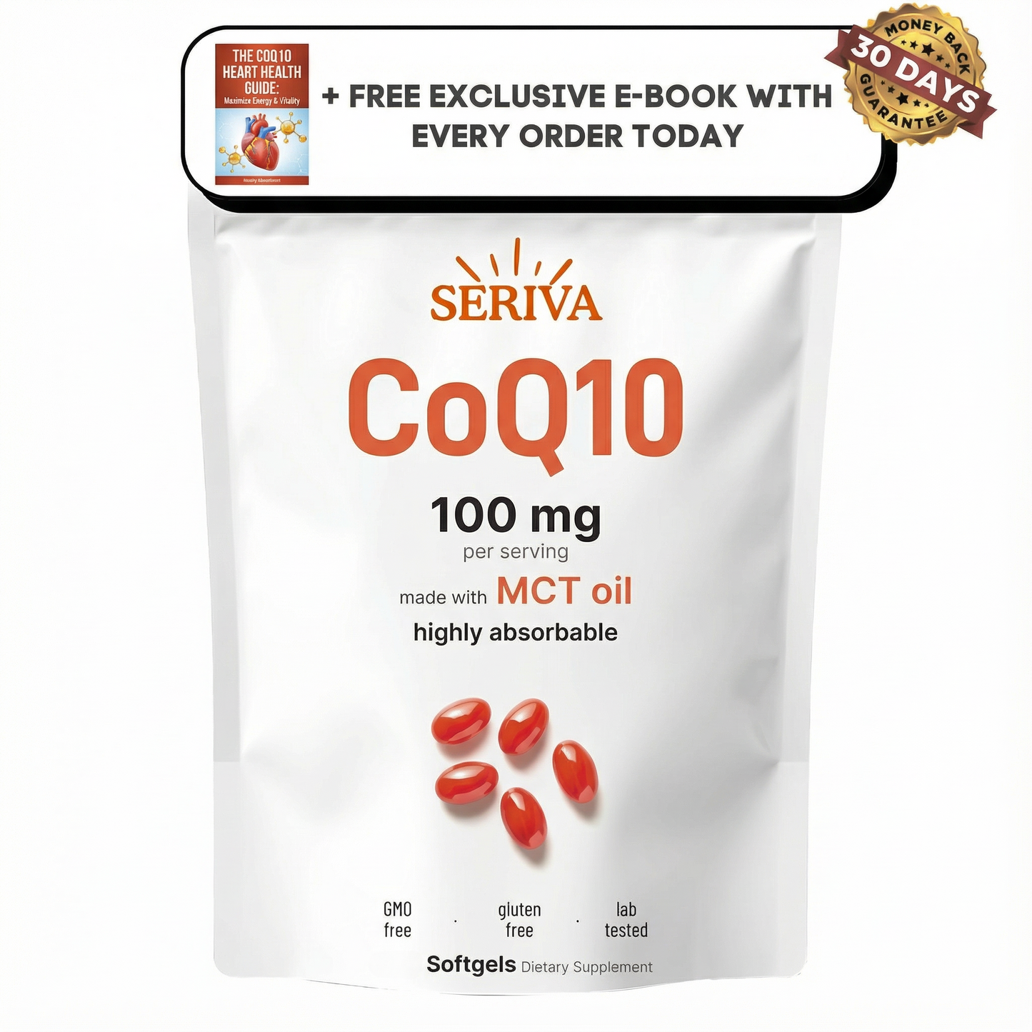 CoQ10 100mg with MCT Oil - Cardiovascular Support